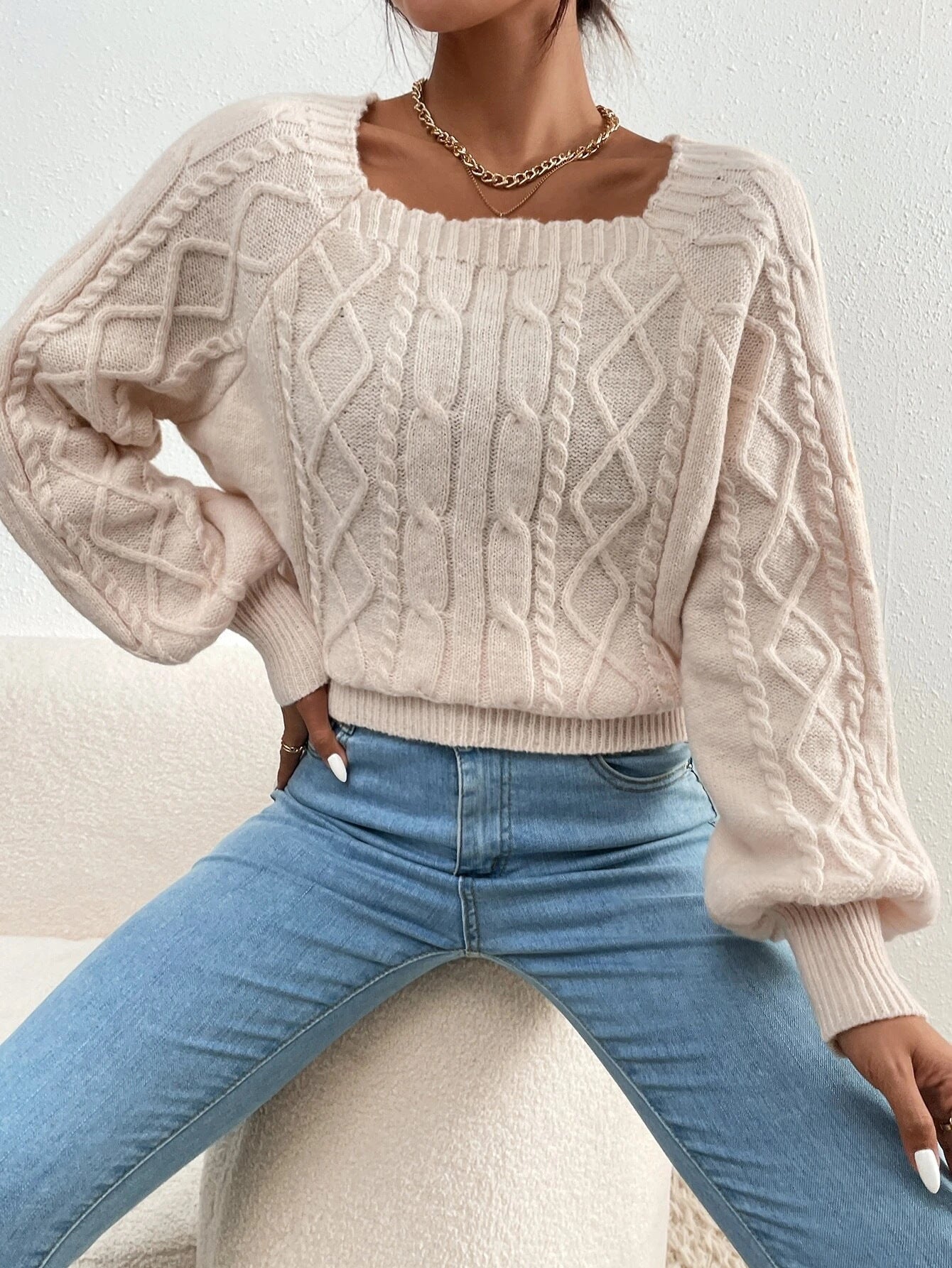 IVETTE™ | PULLOVER MIT QUADRATISCHEM AUSSCHNITT